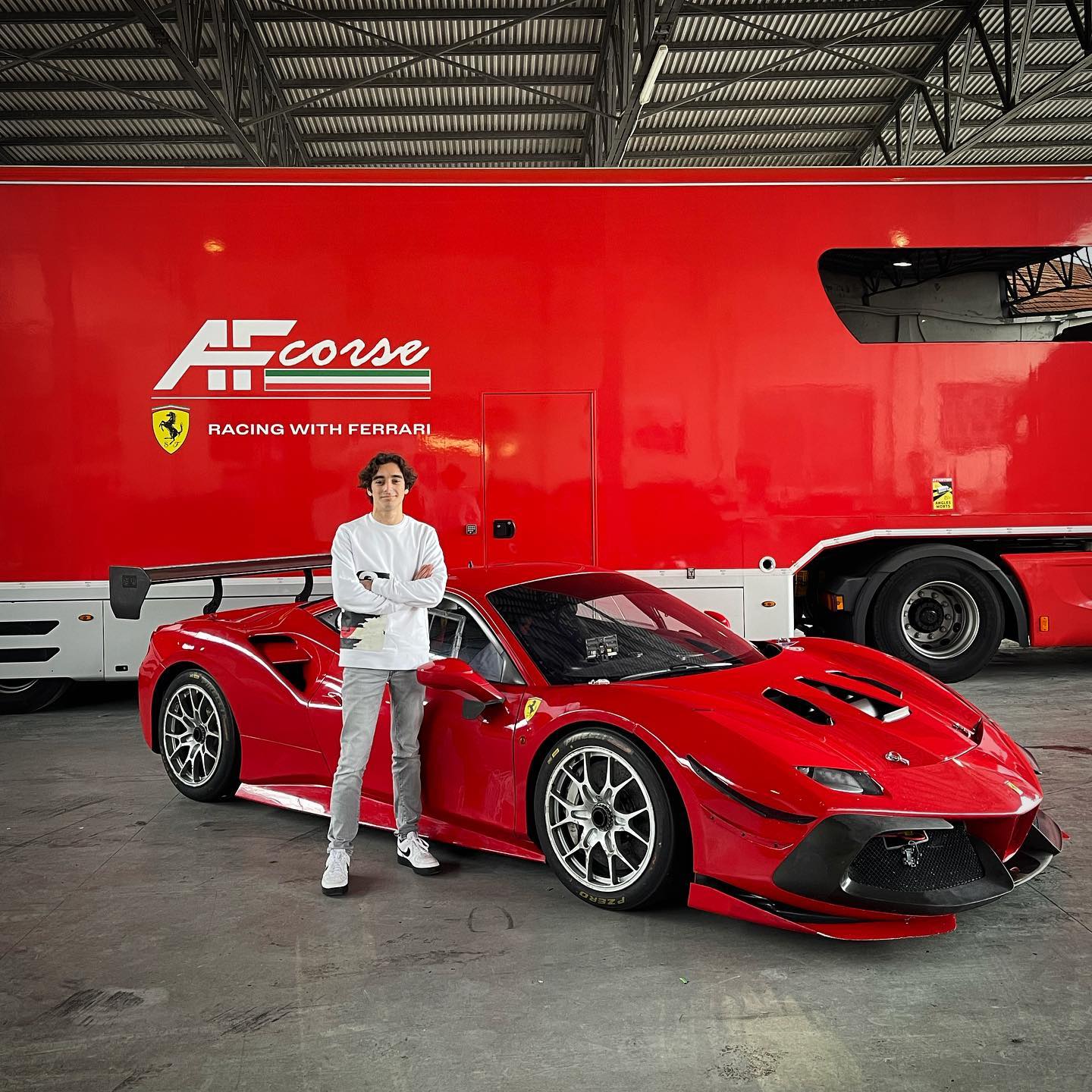 Leonardo Colavita with the Ferrari 488 Challenge Evo at AF Corse